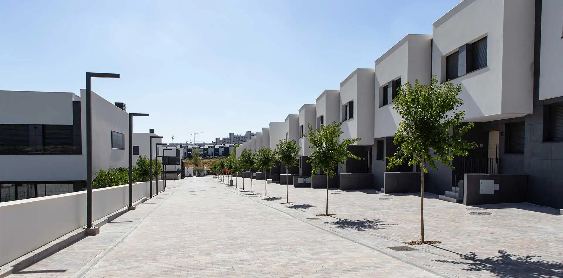 Vista de la urbanización de chalets de iKasaClass Gran Vía de Tres Cantos
