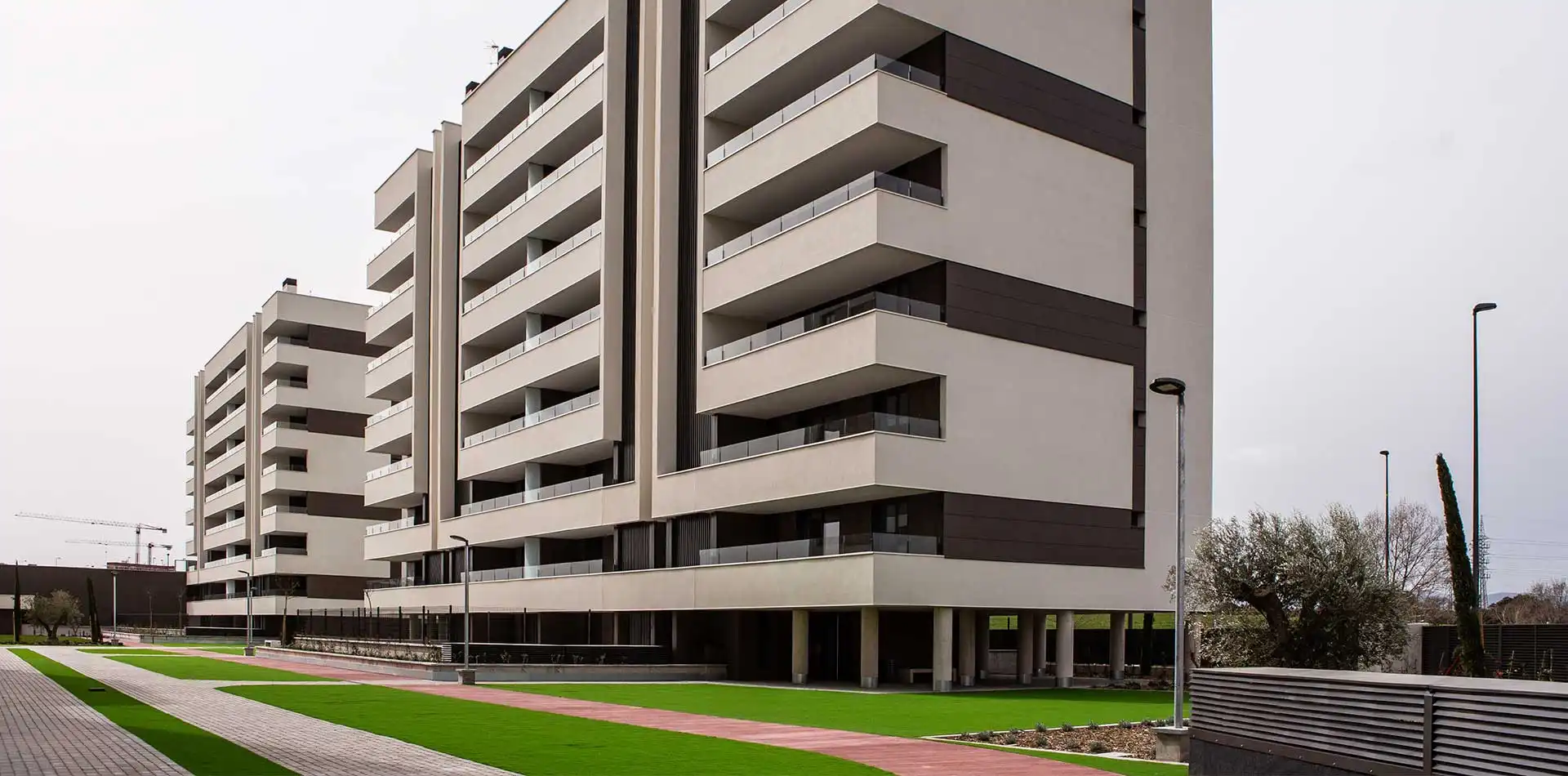 Edificio del conjunto de viviendas en Tres Cantos