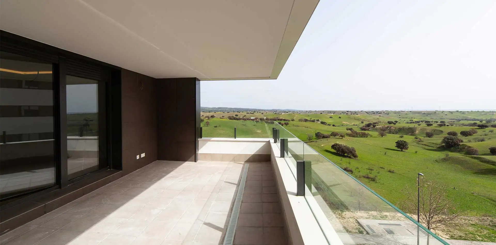 Vistas desde una terraza de la vivienda de Nature Living en Tres Cantos