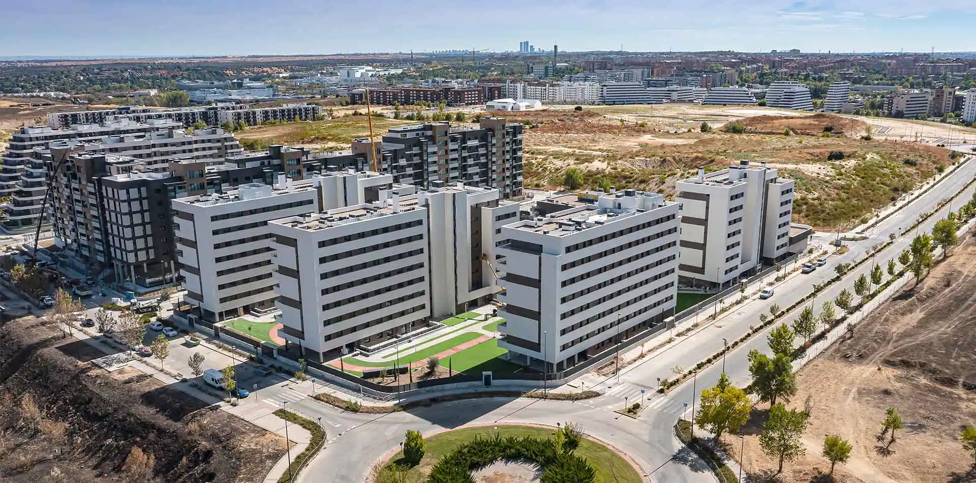 Vista aérea de viviendas en Tres Cantos