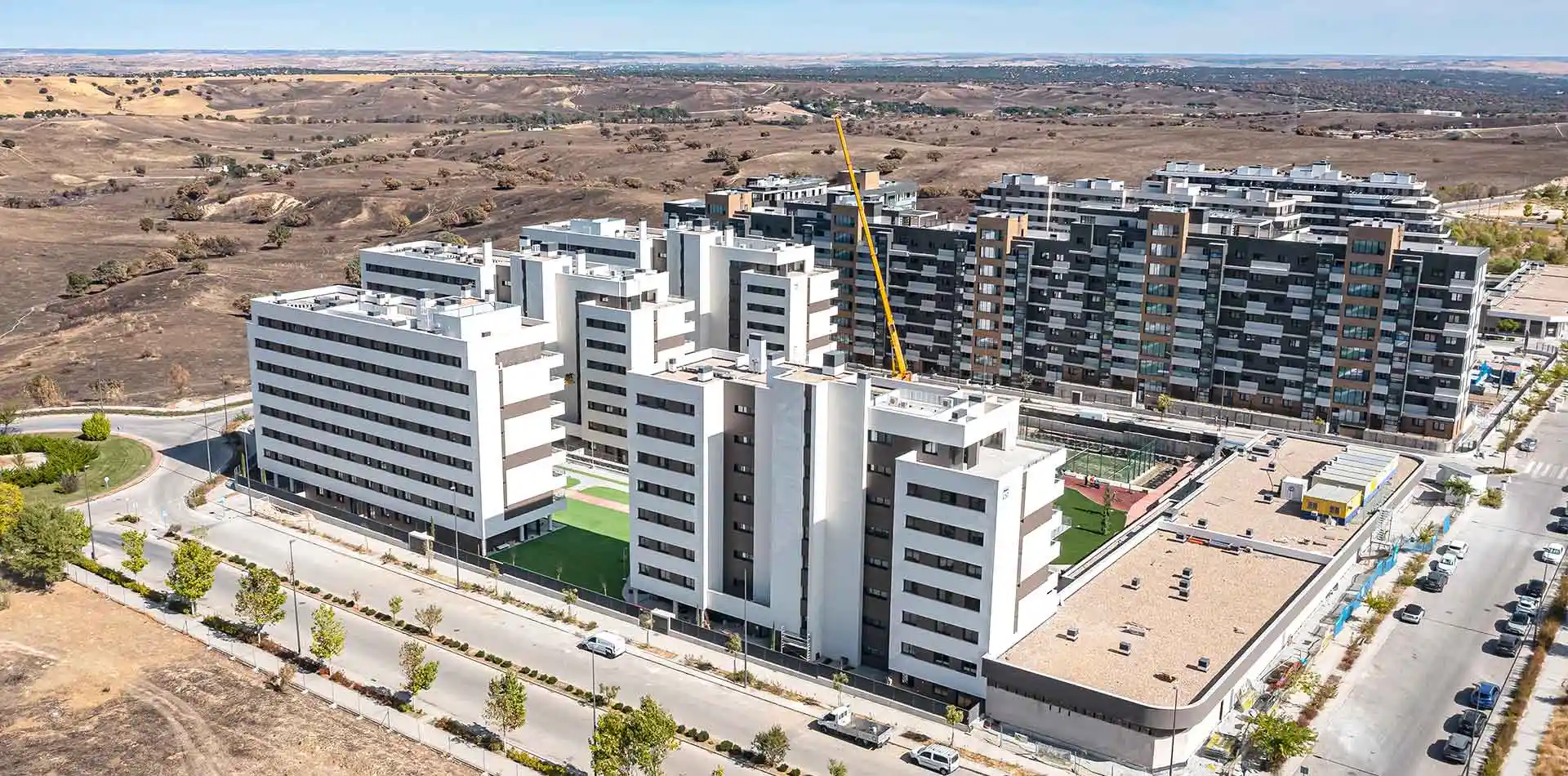 Vista aérea de viviendas en Tres Cantos