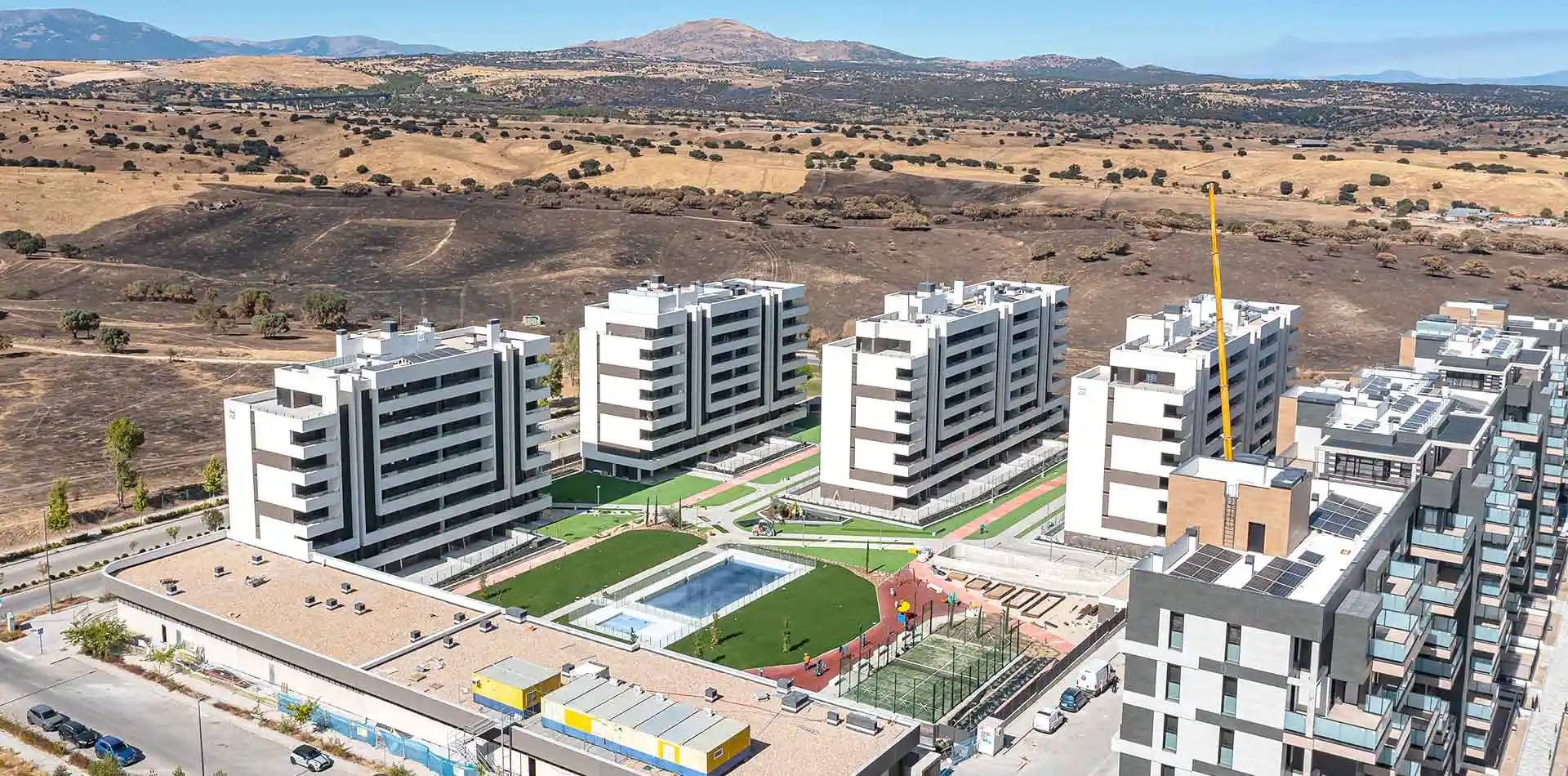 Vista aérea de viviendas en Tres Cantos